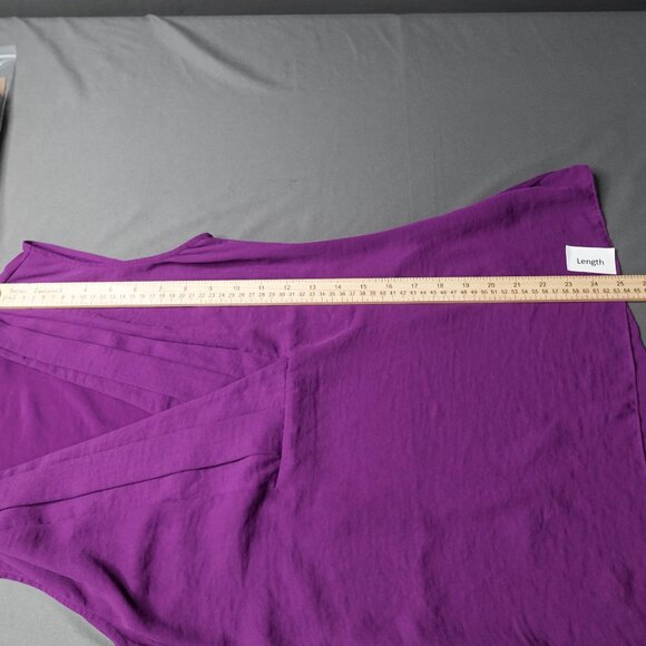 Banana Republic Womans Top 4 Purple Sheer Timeless Corpcore Statement Flowy Y2K - Picture 9 of 11